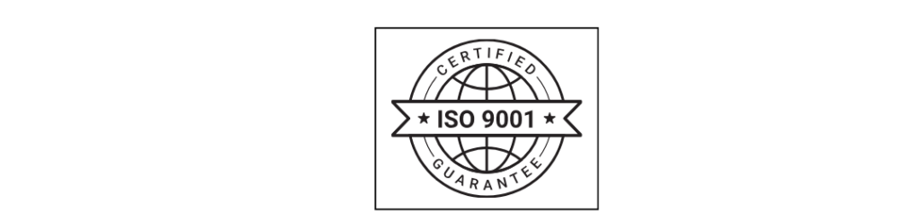 ISO 9001 Certified logo (1080 x 250 px)